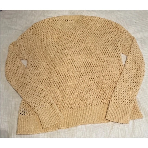 Theory karenia sughero open knit cream Tan slouchy Open Knit sweater women's S - Picture 11 of 15